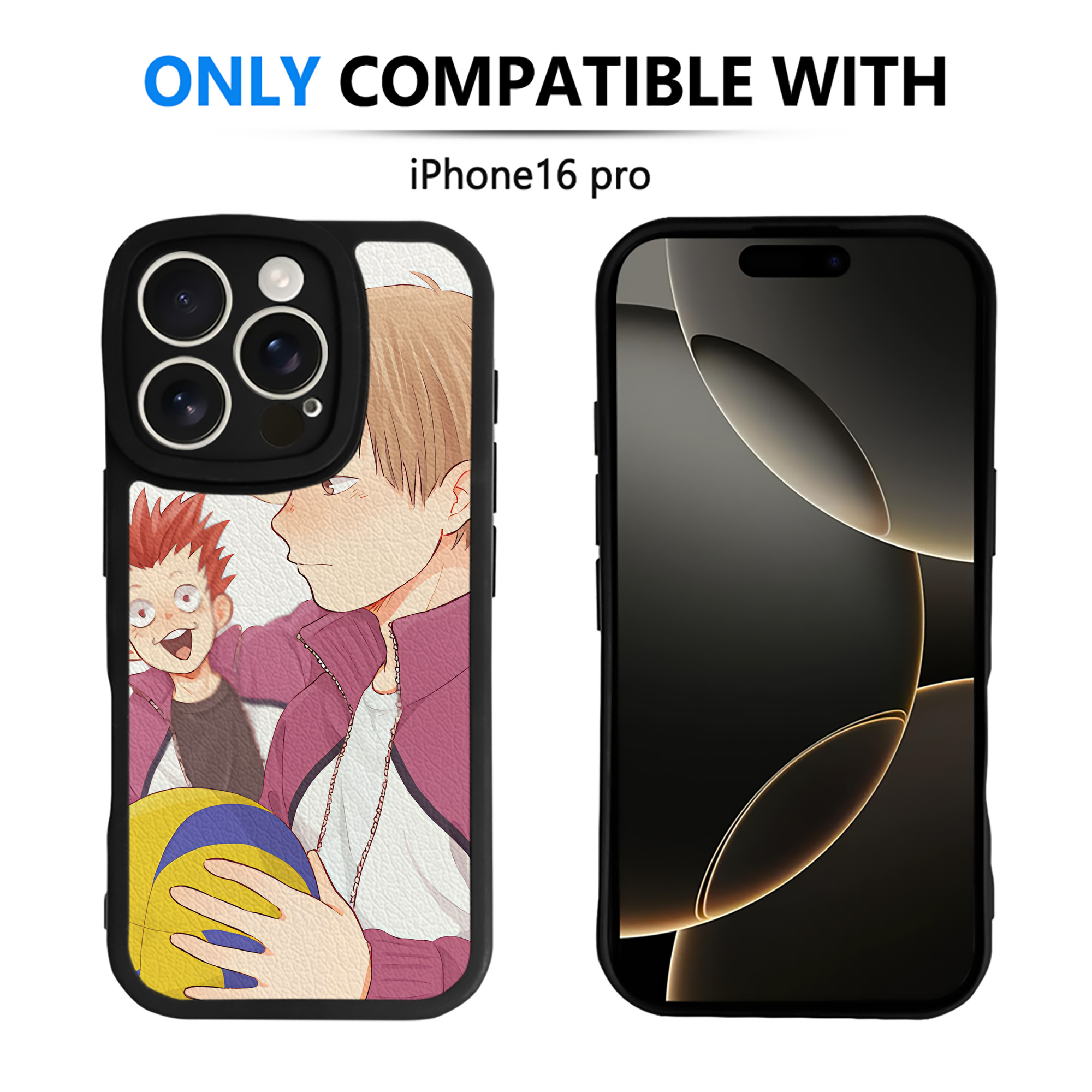 （画像用） ハイキュー!! Haikyu!! 【iPhone 16シリーズ対応】シリコンスマホケース（レザー調） 材質：シリコン